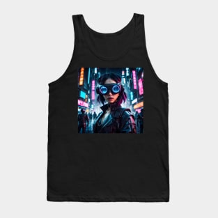 Cyberpunk Hacker Girl Tank Top